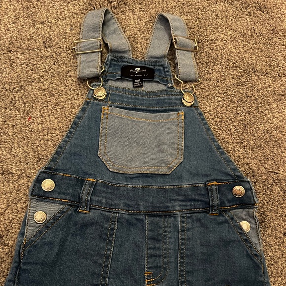 Seven For All Mankind Toddler Girls Denim Shortails Size 18 Months - Picture 2 of 3